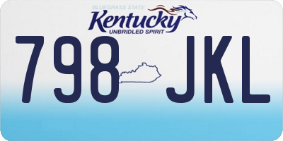 KY license plate 798JKL