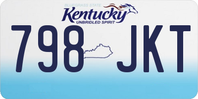 KY license plate 798JKT
