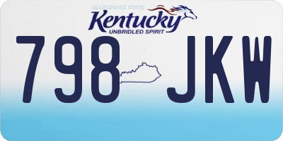 KY license plate 798JKW