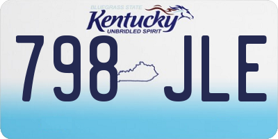 KY license plate 798JLE