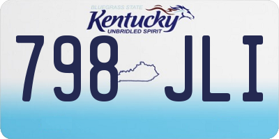 KY license plate 798JLI