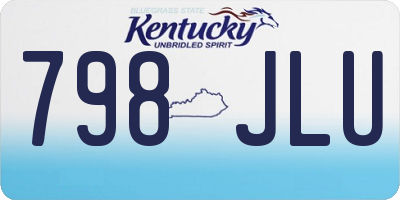 KY license plate 798JLU