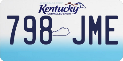 KY license plate 798JME
