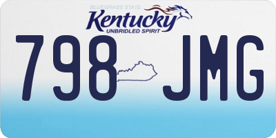 KY license plate 798JMG