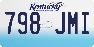 KY license plate 798JMI