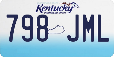 KY license plate 798JML