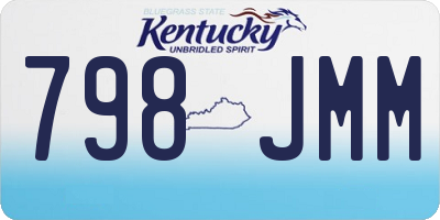 KY license plate 798JMM