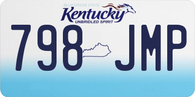 KY license plate 798JMP