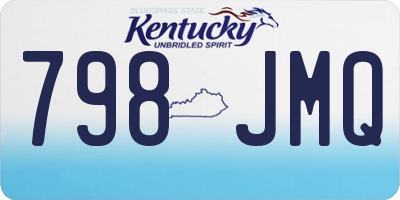 KY license plate 798JMQ