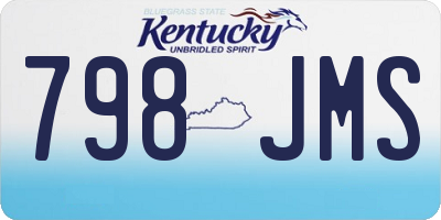 KY license plate 798JMS