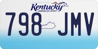 KY license plate 798JMV