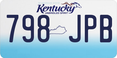 KY license plate 798JPB