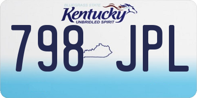 KY license plate 798JPL