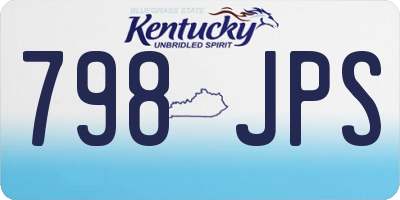 KY license plate 798JPS