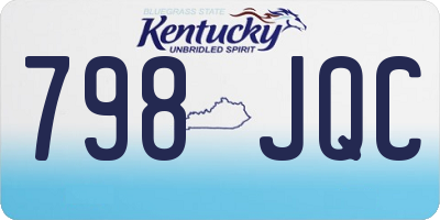 KY license plate 798JQC