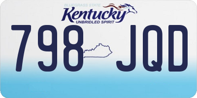 KY license plate 798JQD
