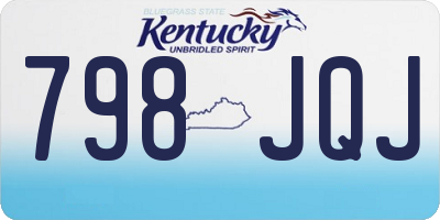 KY license plate 798JQJ