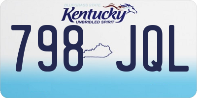 KY license plate 798JQL