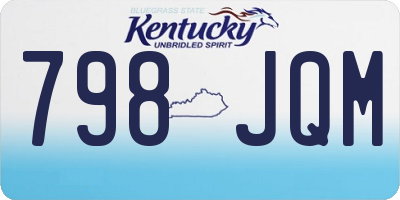 KY license plate 798JQM