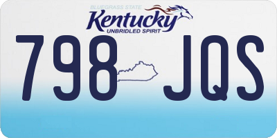 KY license plate 798JQS