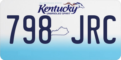 KY license plate 798JRC