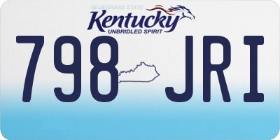 KY license plate 798JRI