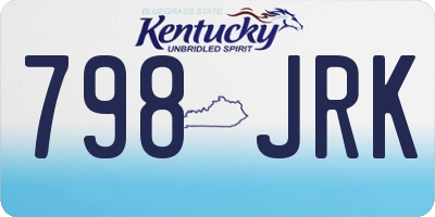KY license plate 798JRK