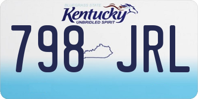 KY license plate 798JRL