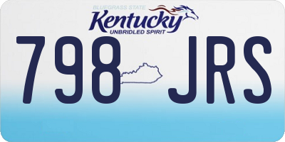 KY license plate 798JRS