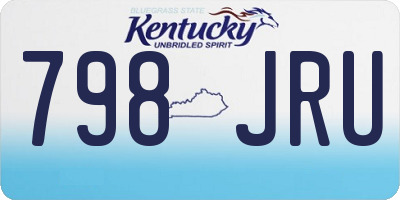 KY license plate 798JRU