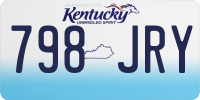 KY license plate 798JRY