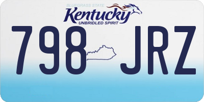 KY license plate 798JRZ