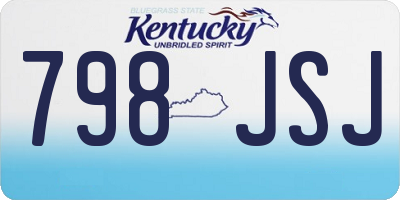 KY license plate 798JSJ