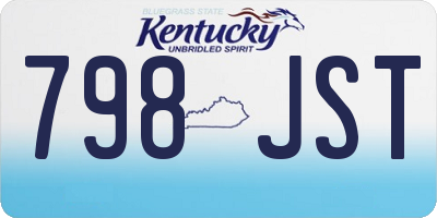 KY license plate 798JST