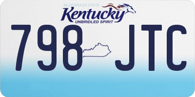 KY license plate 798JTC