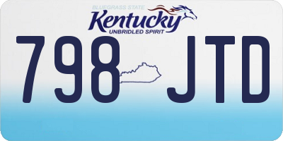 KY license plate 798JTD