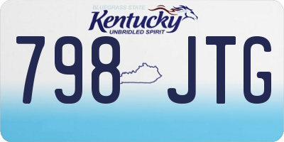 KY license plate 798JTG