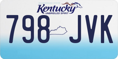 KY license plate 798JVK