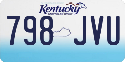 KY license plate 798JVU