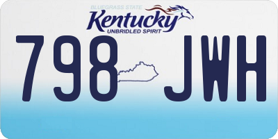 KY license plate 798JWH