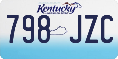 KY license plate 798JZC