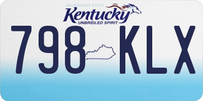 KY license plate 798KLX