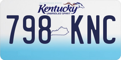 KY license plate 798KNC
