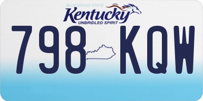 KY license plate 798KQW