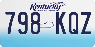 KY license plate 798KQZ