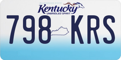 KY license plate 798KRS