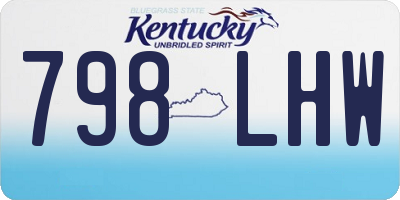 KY license plate 798LHW