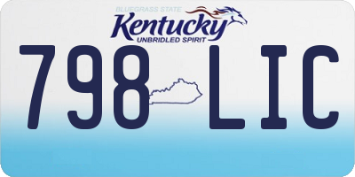 KY license plate 798LIC