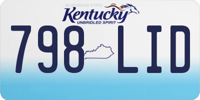 KY license plate 798LID