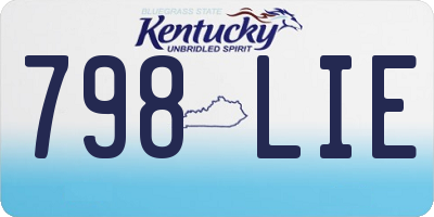KY license plate 798LIE